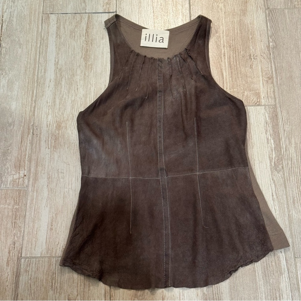 Illia Suede Tank Top Taupe 8